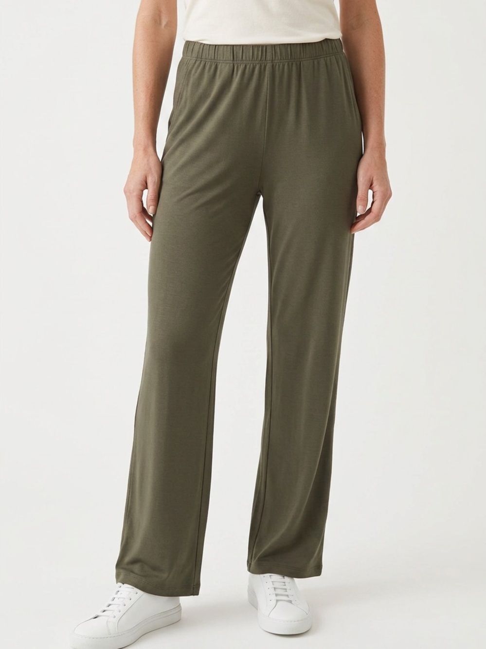BUGATCHI | Green Casual Pants Elastic Waist Women’s Size Medium